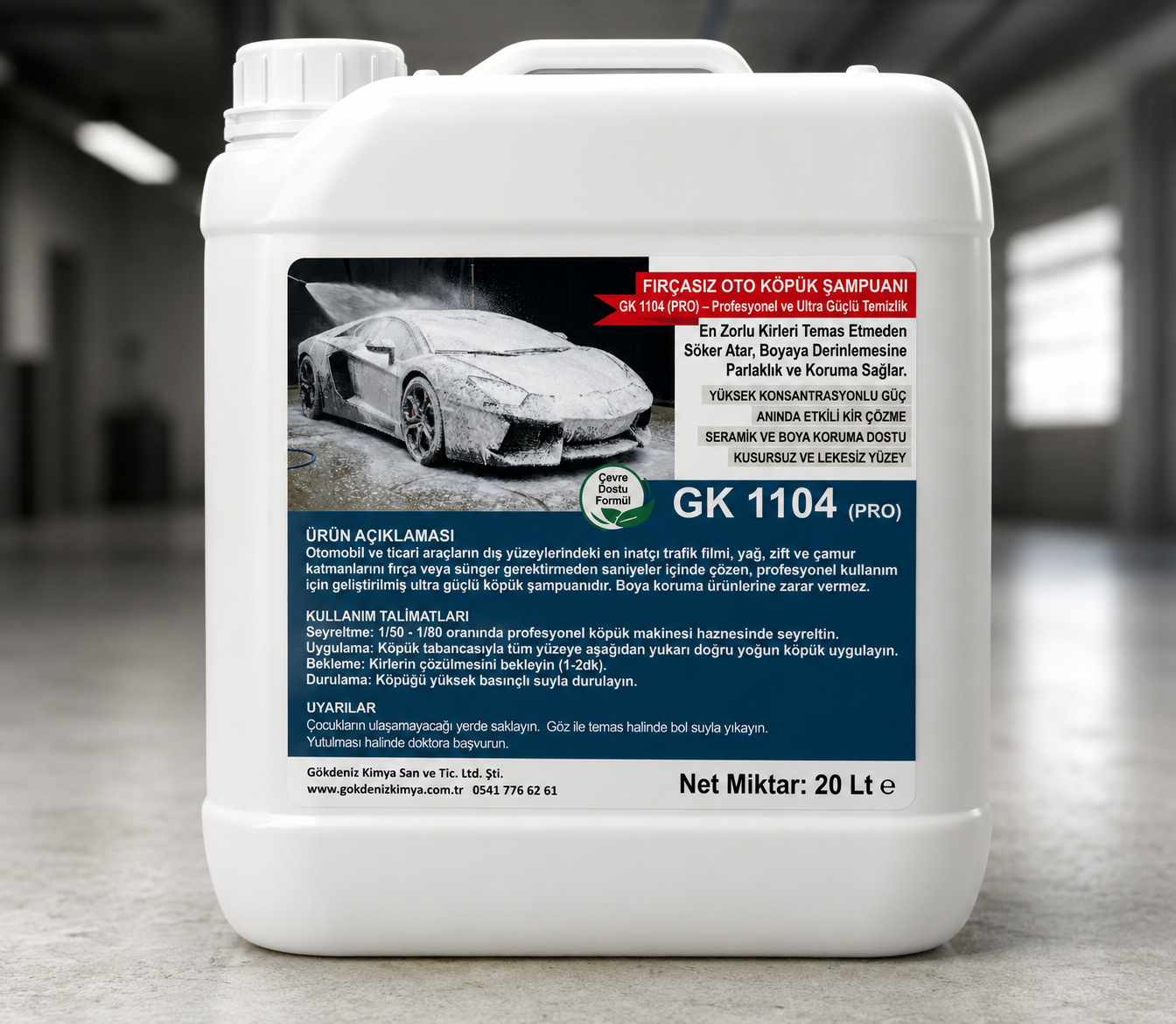 GK 1104 (PRO) – FIRÇASIZ OTO KÖPÜK ŞAMPUANI (Ultra Güçlü)