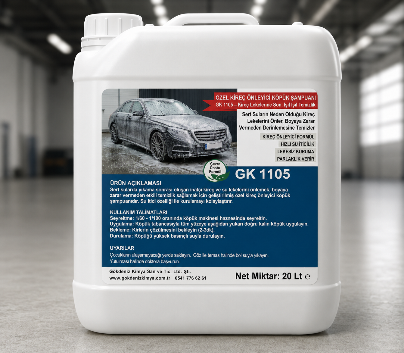 GK 1105 (Classic) – ÖZEL KİREÇ ÖNLEYİCİ FIRÇASIZ OTO ŞAMPUANI