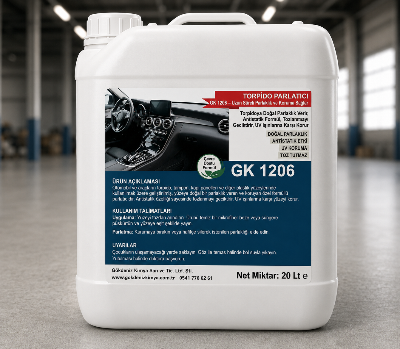 GK 1206 – TORPİDO PARLATICI VE KORUYUCU (Antistatik Formül)