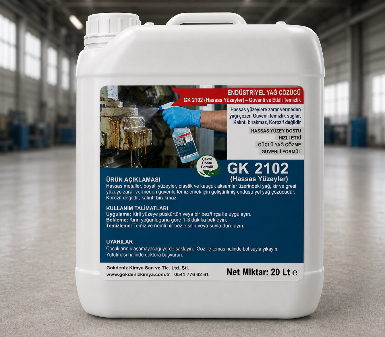 GK 2102 (Hassas Yüzeyler) – ENDÜSTRİYEL YAĞ ÇÖZÜCÜ