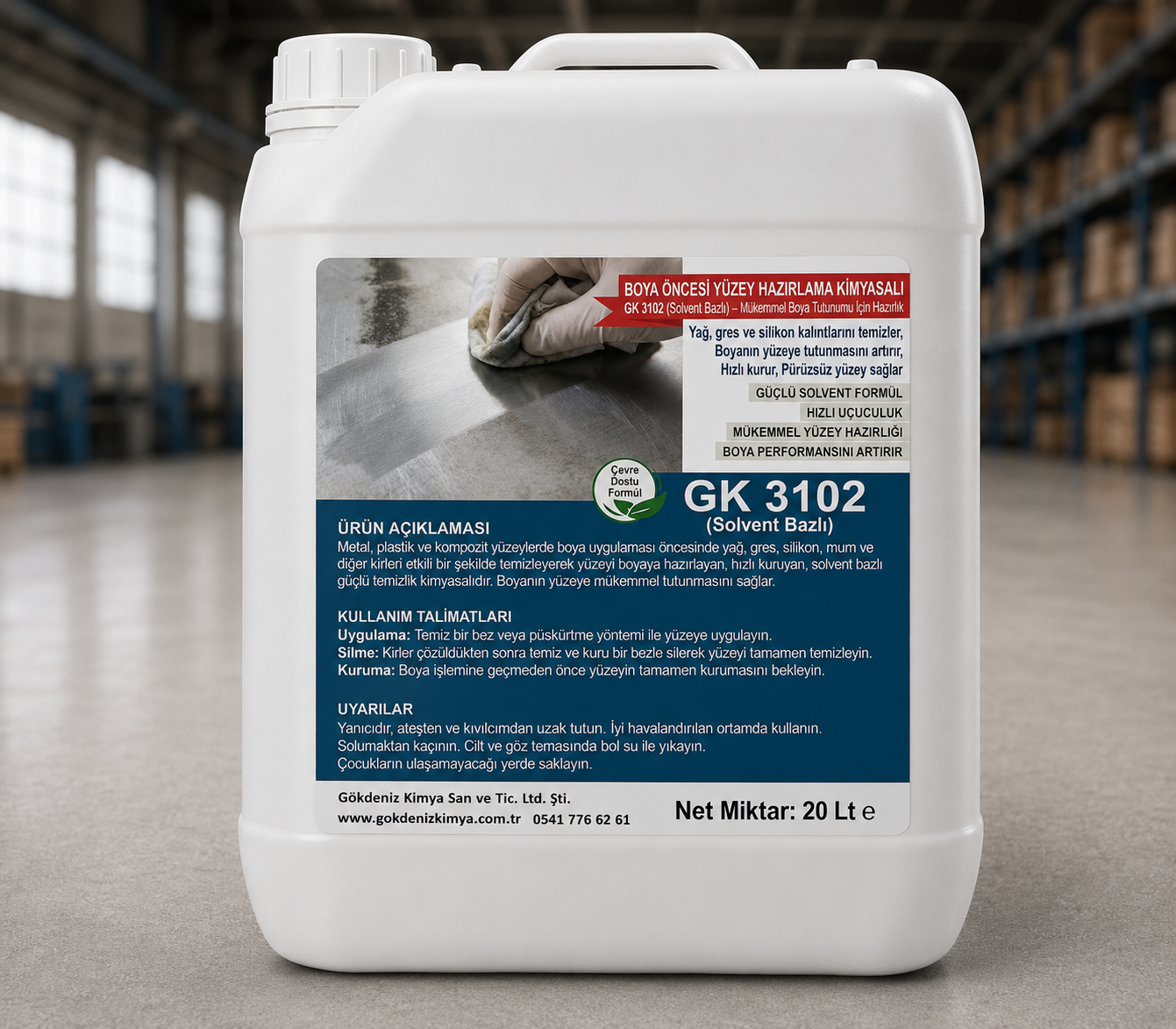 GK 3102 – BOYA ÖNCESİ YÜZEY HAZIRLAMA KİMYASALI (Solvent Bazlı)