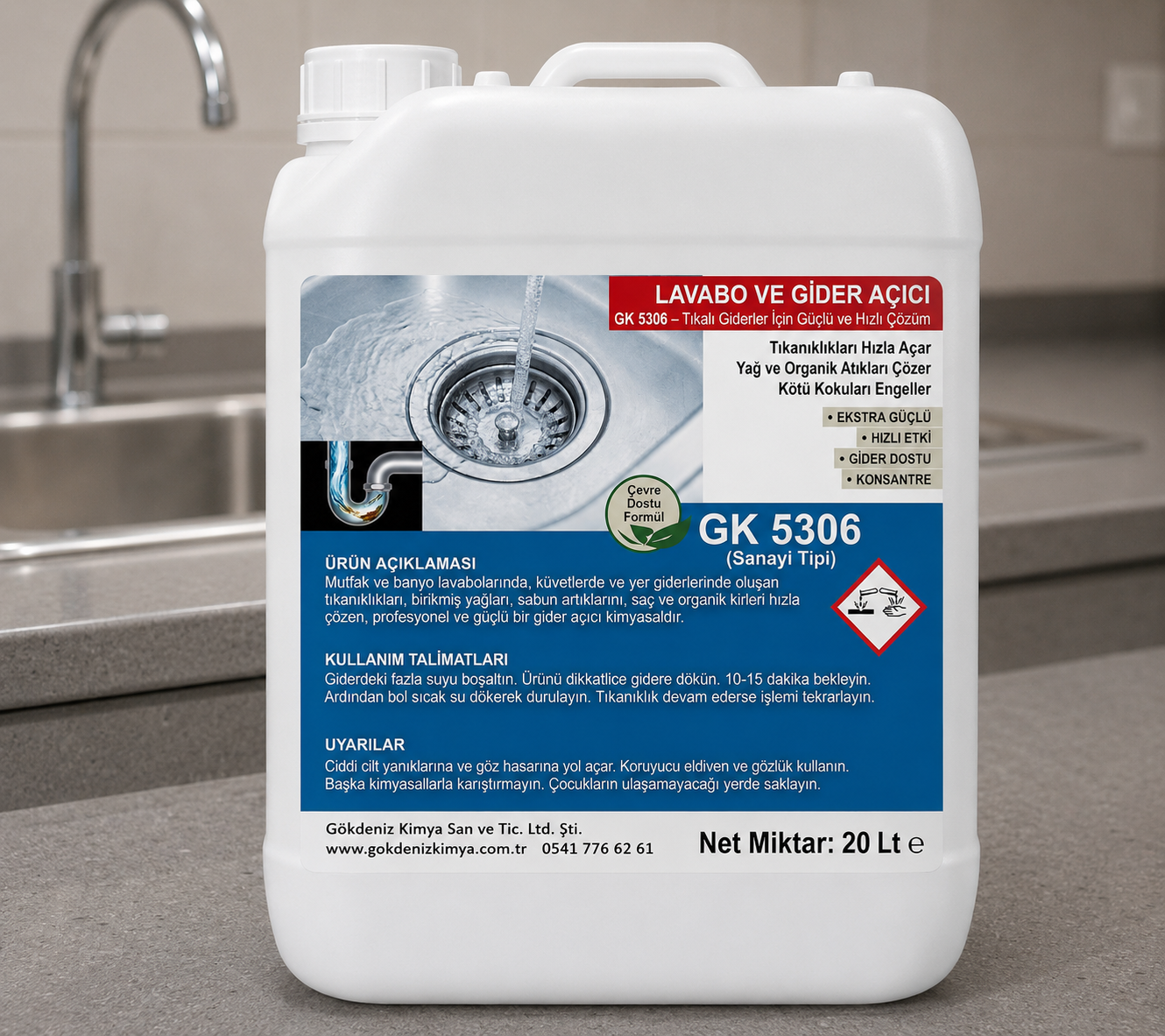 GK 5306 – LAVABO VE GİDER AÇICI (Ekstra Güçlü)