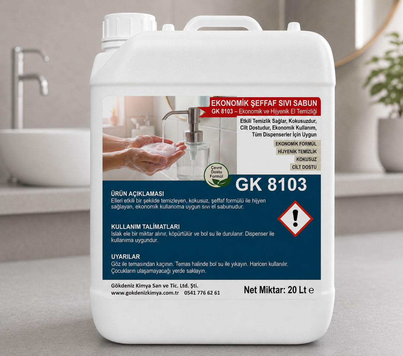 GK 8103: Ekonomik Şeffaf Sıvı Sabun