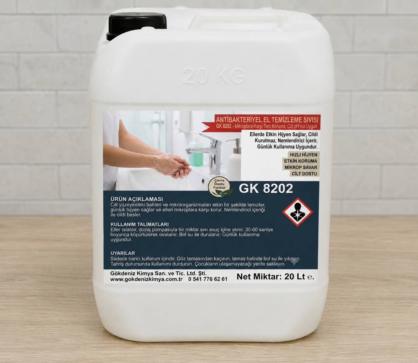 GK 8202: Antibakteriyel El Temizleme Sıvısı