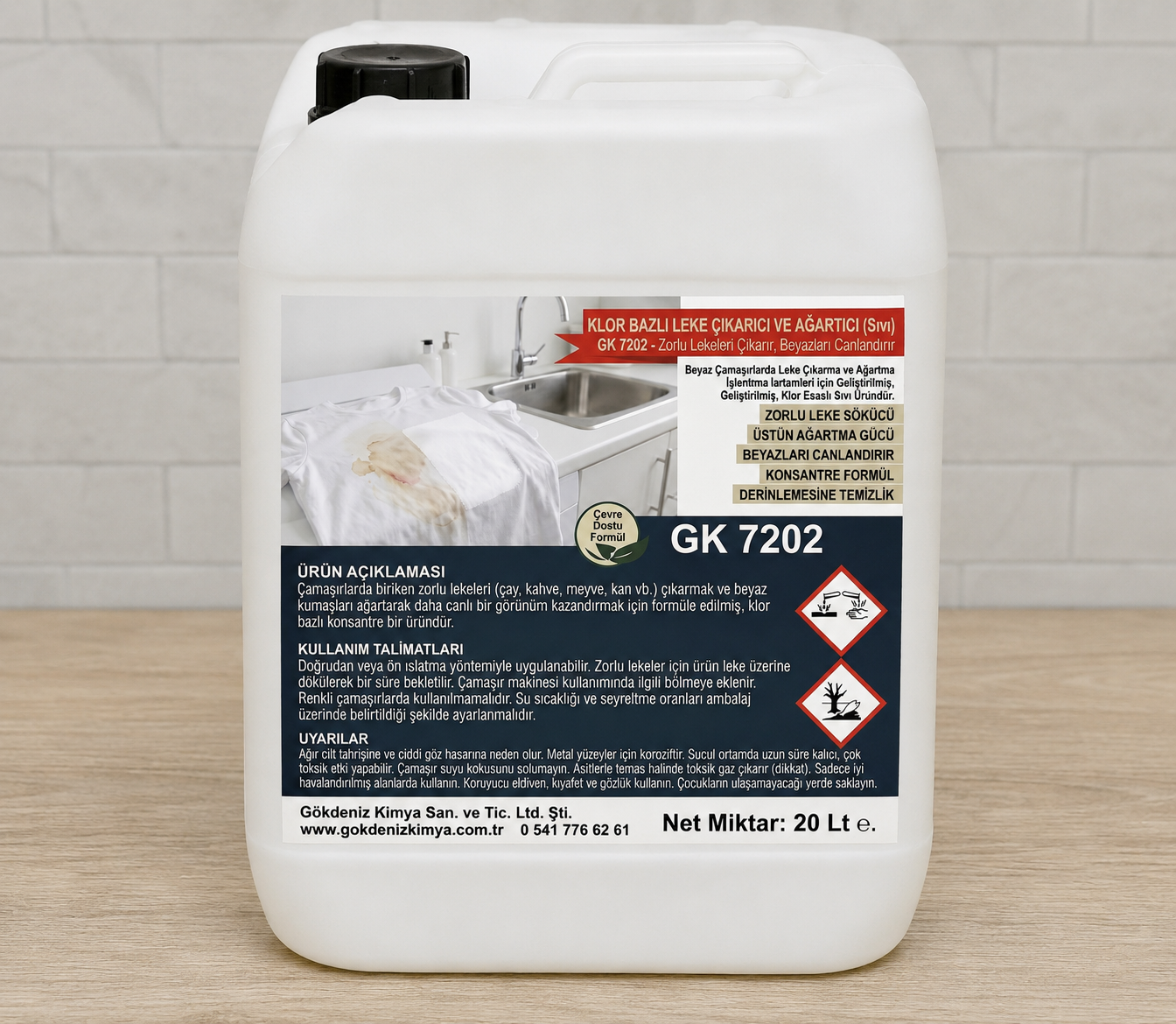 GK 7202: Klor Bazlı Leke Çıkarıcı ve Ağartıcı (Sıvı)